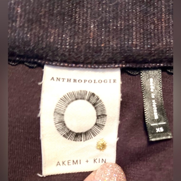 Anthropologie Akemi and Kin Blue and Red Patterned Asymmetrical Pencil Skirt - Picture 4 of 4